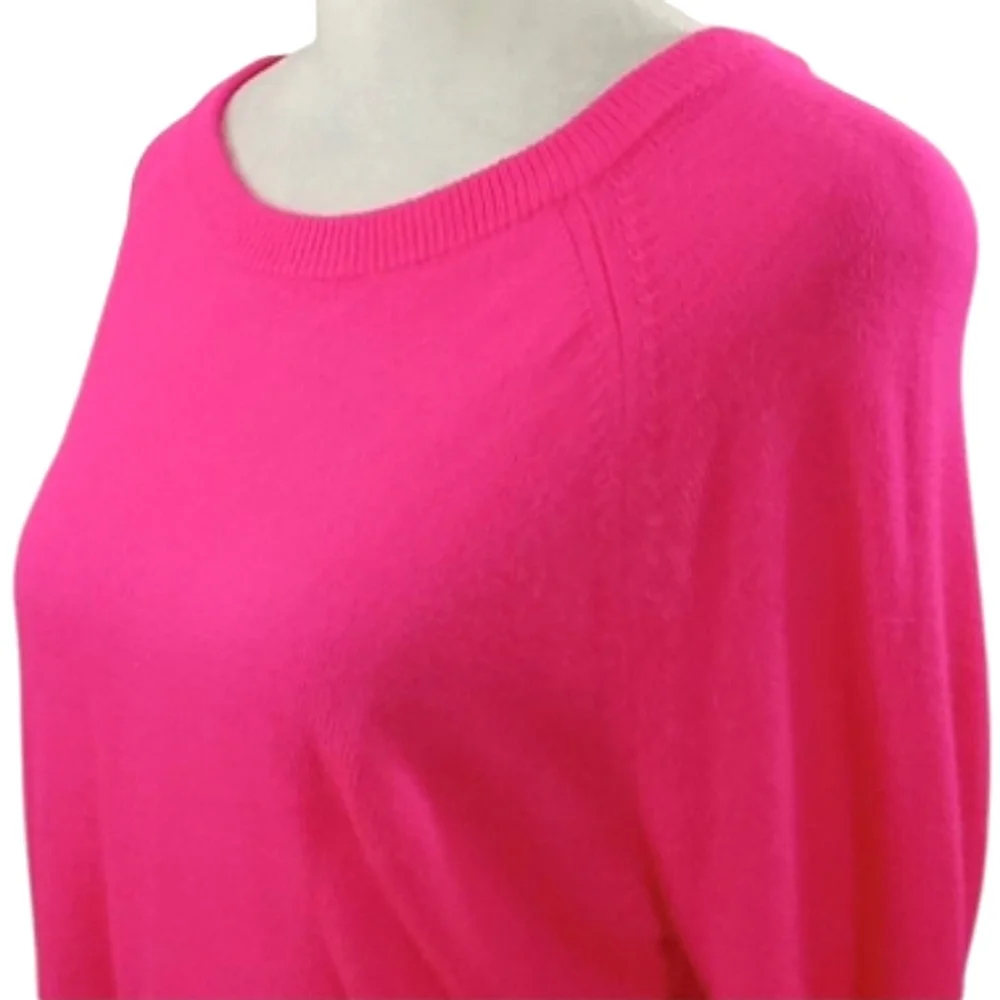 Lilly Pulitzer Alyona Sweater Pink Grenadine Heart Knit Crewneck Balloon Sleeve
